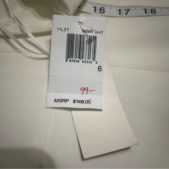 NWT French Connection Pom Pom Mini Dress size 6 no flaws white - Picture 7 of 16